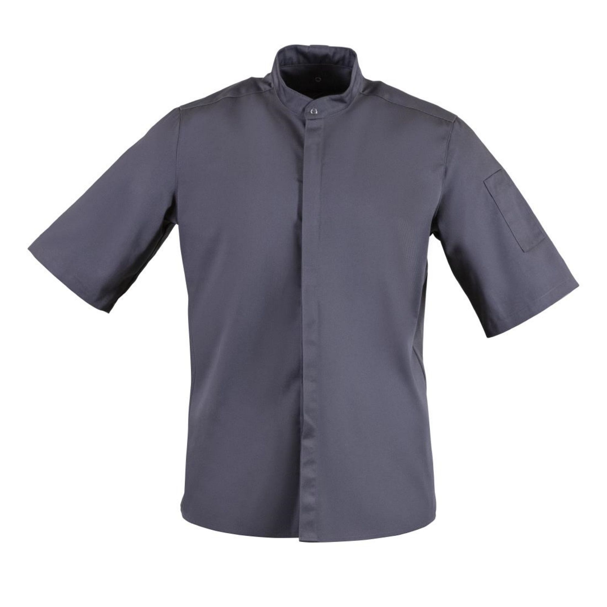 Picture of Southside Band Collar Chefs Jacket Charcoal Size M - BB712-M