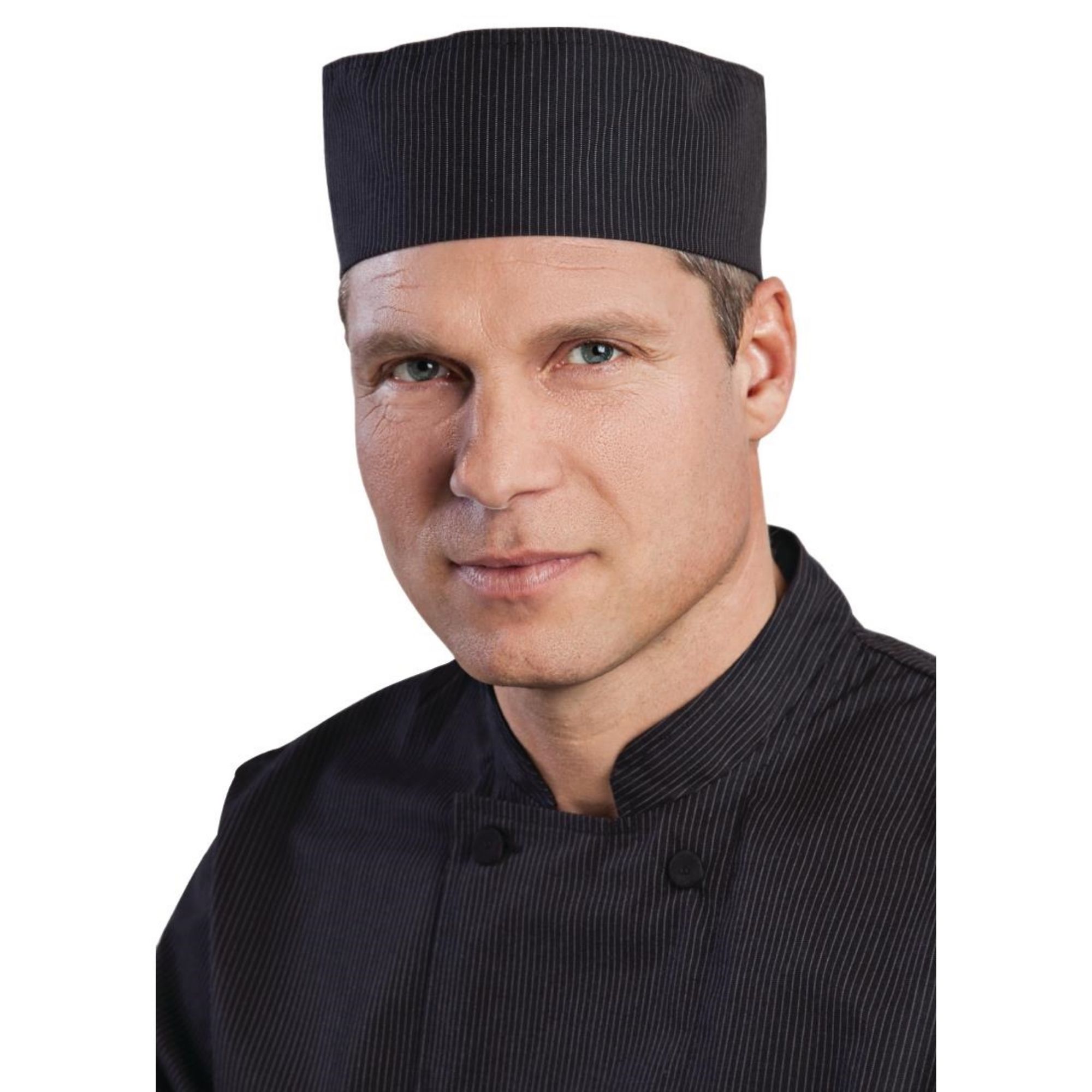 Picture of Chef Works Cool Vent Pinstripe Beanie Hat - B228