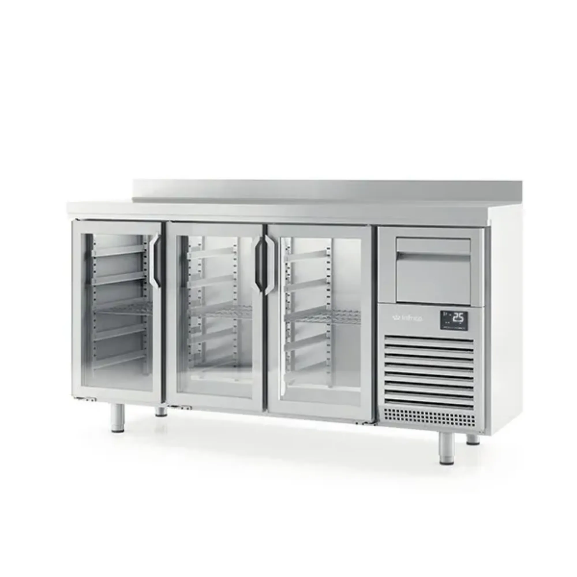 Picture of Infrico 3 Glass Dr Tall Back Bar Counter With Upstand 510L - FMPP2000CR