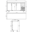 Picture of Infrico 3 Glass Dr Tall Back Bar Counter With Upstand 510L - FMPP2000CR