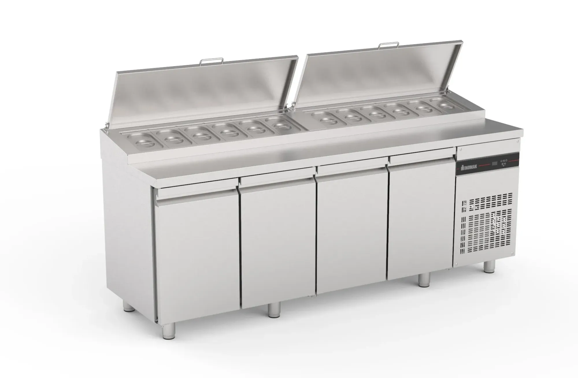 Picture of Inomak ZPZ9999 4 Door Prep Counter W/ Raised Collar - ZPZ9999