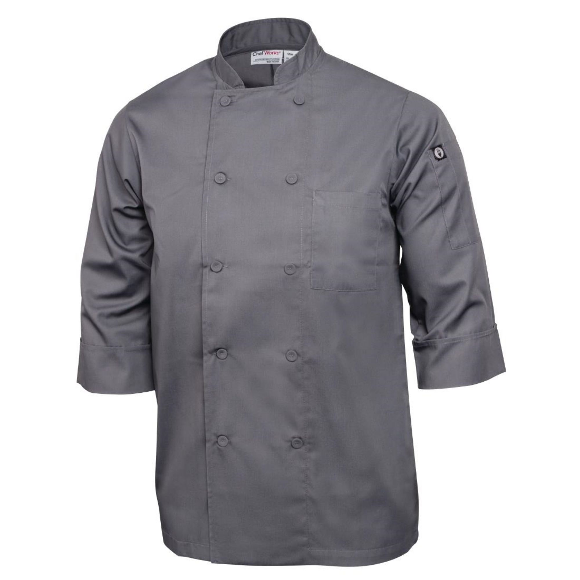 Picture of Chef Works Unisex Chefs Jacket Grey M - A934-M