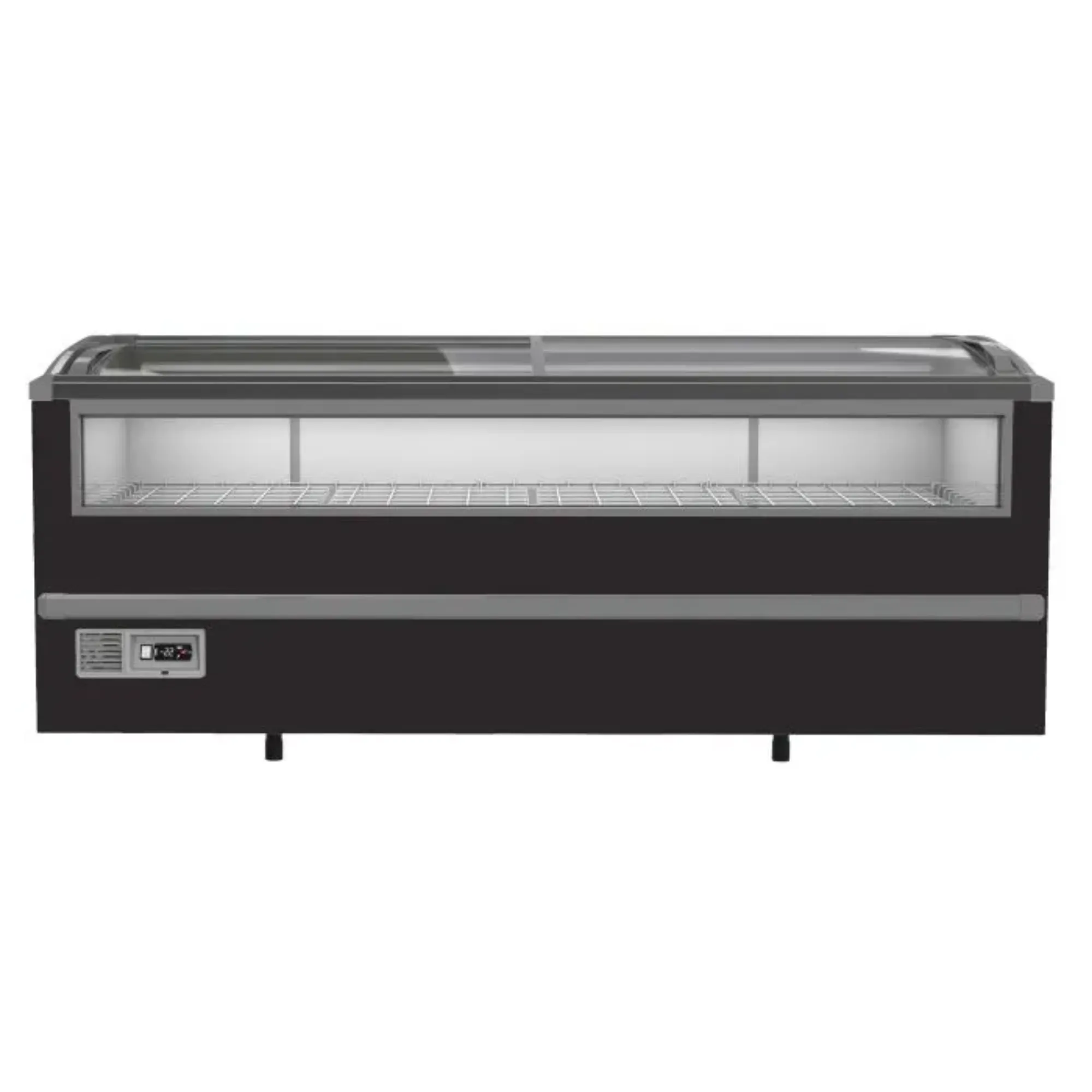 Picture of CombiSteel Supermarket Chest Freezer Front Glass Black 2125 Litre - 7072.0030