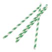 Picture of Fiesta Compostable Paper Straws Green Stripes (Pack of 250) - DE928