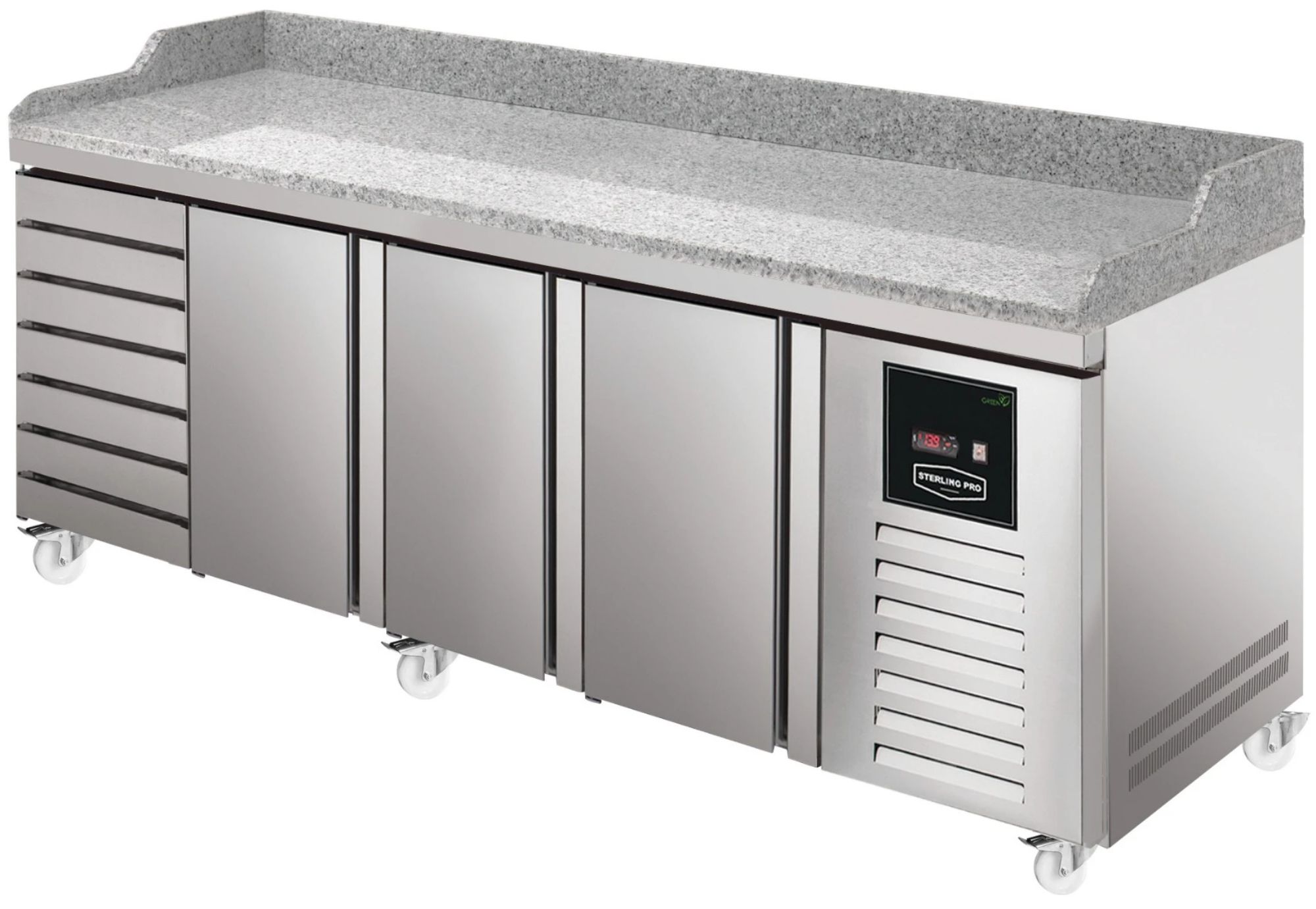 Picture of Sterling Pro Green SPI-8-250-37 Granite Top 800mm Counter, 3 Doors & 7 Drawers - SPI-8-250-37
