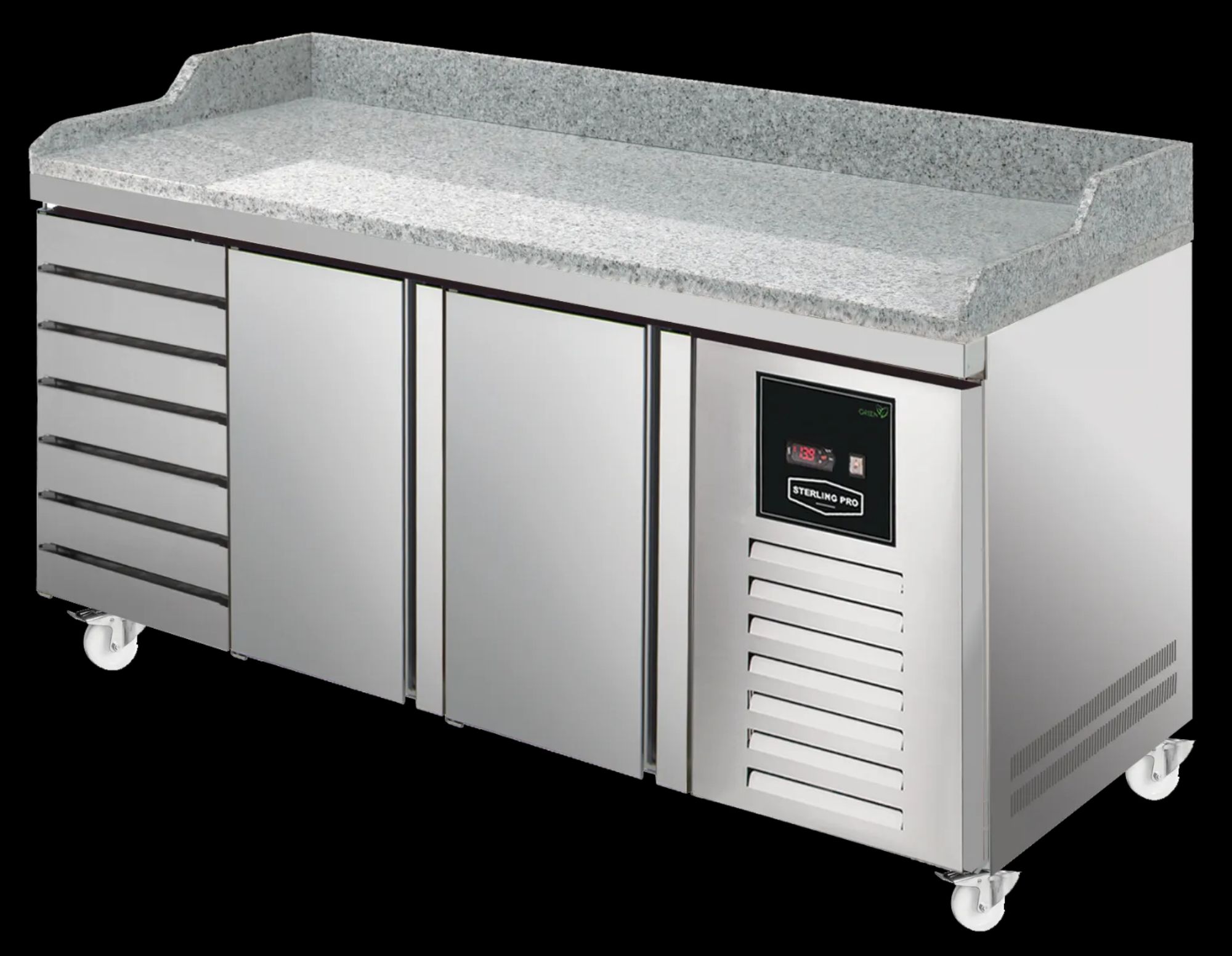 Picture of Sterling Pro Green SPI-8-200-27 Granite Top 800mm Counter, 2 Doors & 7 Drawers - SPI-8-200-27