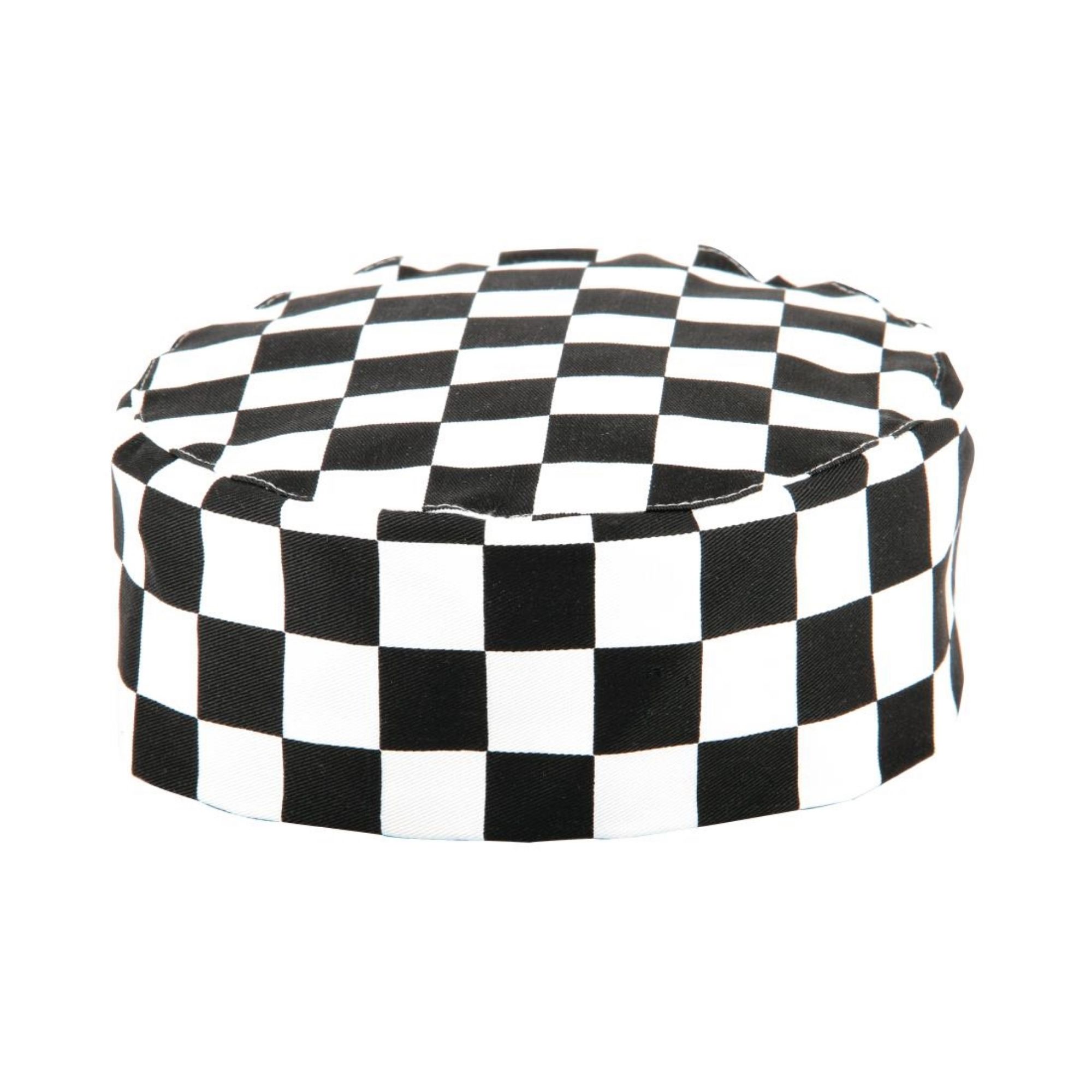 Picture of Whites Chefs Skull Cap Big Black and White Check - A161