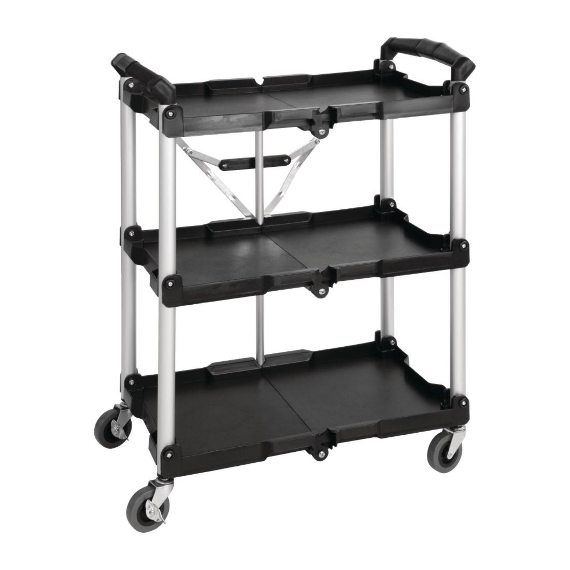 Picture of Vogue 3 Tier PP Folding Trolley Black - DT429