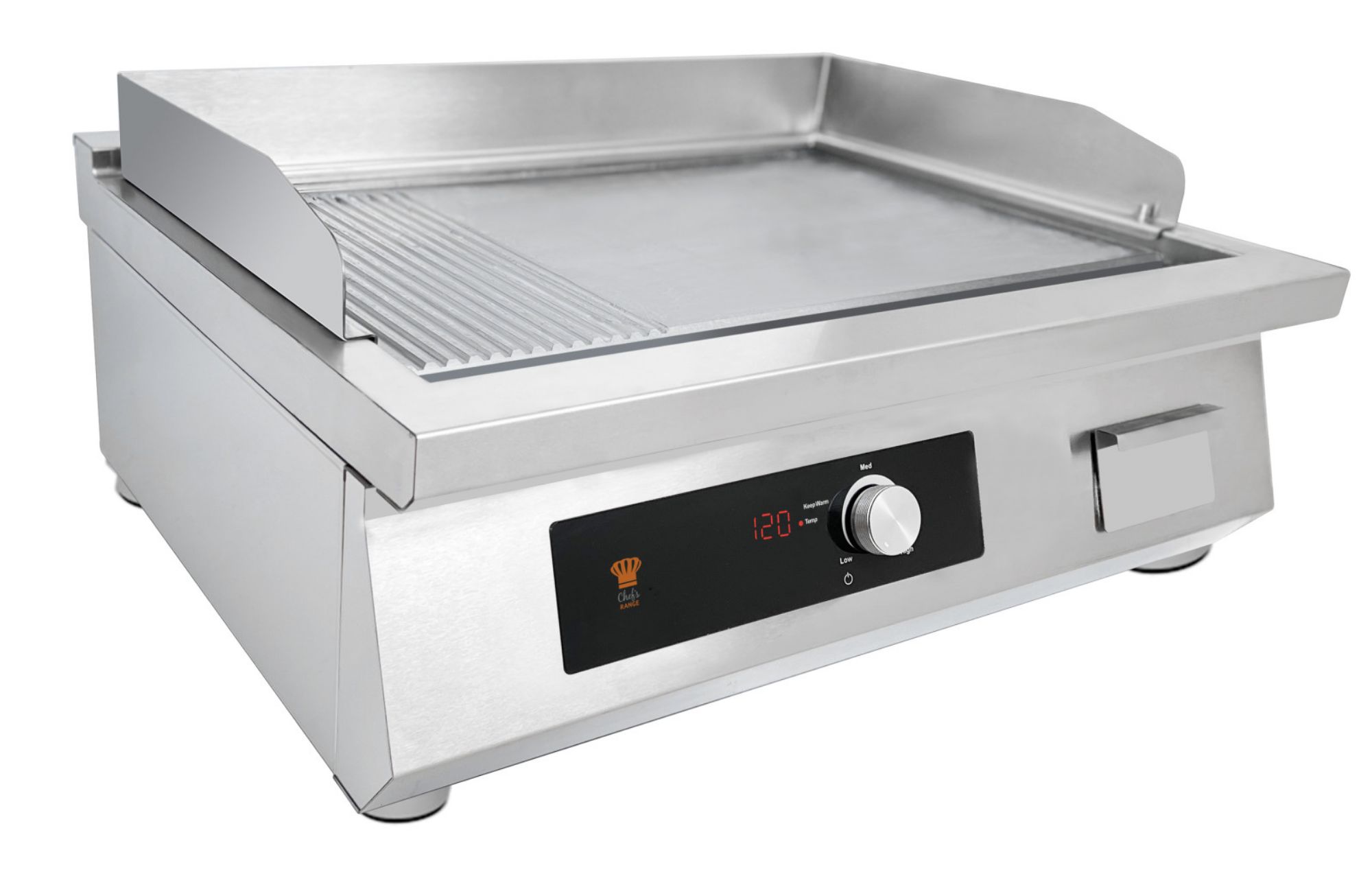 Picture of Chefsrange Snack 70 BE70IG800 - 2/3 Smooth Plate + 1/3 Ribbed Plate Induction Griddle - BE70IG800