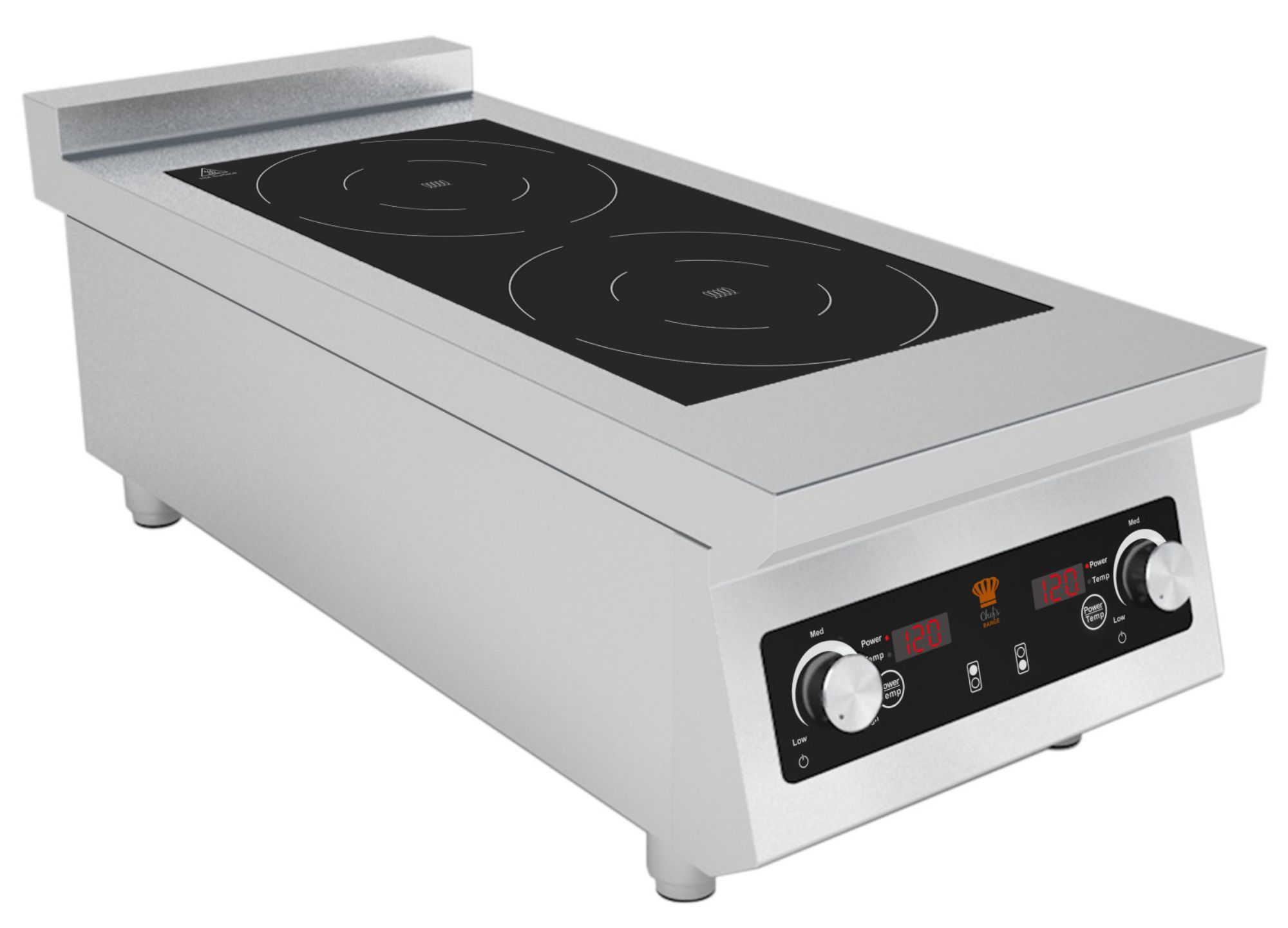 Picture of Chefsrange BE70IH2-5 70 Line Counter Top 2 Ring Induction Hob - 2 X 5Kw Power - BE70IH2-5