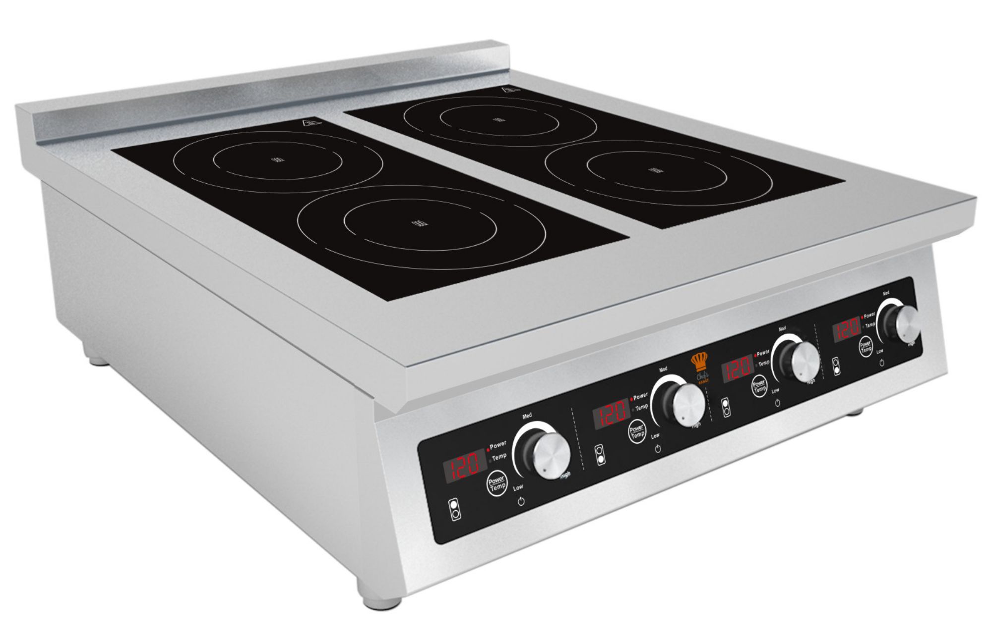 Picture of Chefsrange BE70IH4-5 70 Line Counter Top 4 Ring Induction Hob - 4 X 5Kw Power - BE70IH4-5