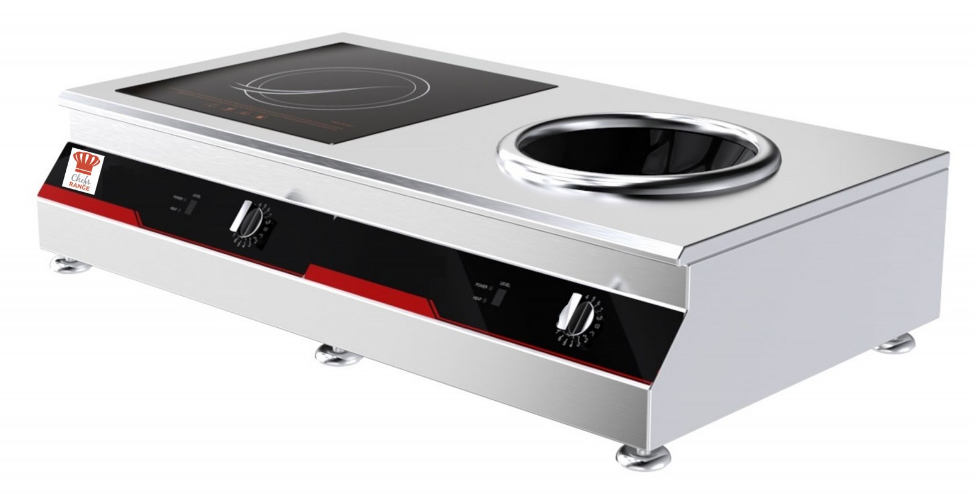 Picture of Chefsrange GXIH1+W-3 Snack 50 Counter Top Combi Wok+Ring Induction Hob - 2 X Kw - GXIH1+W-3