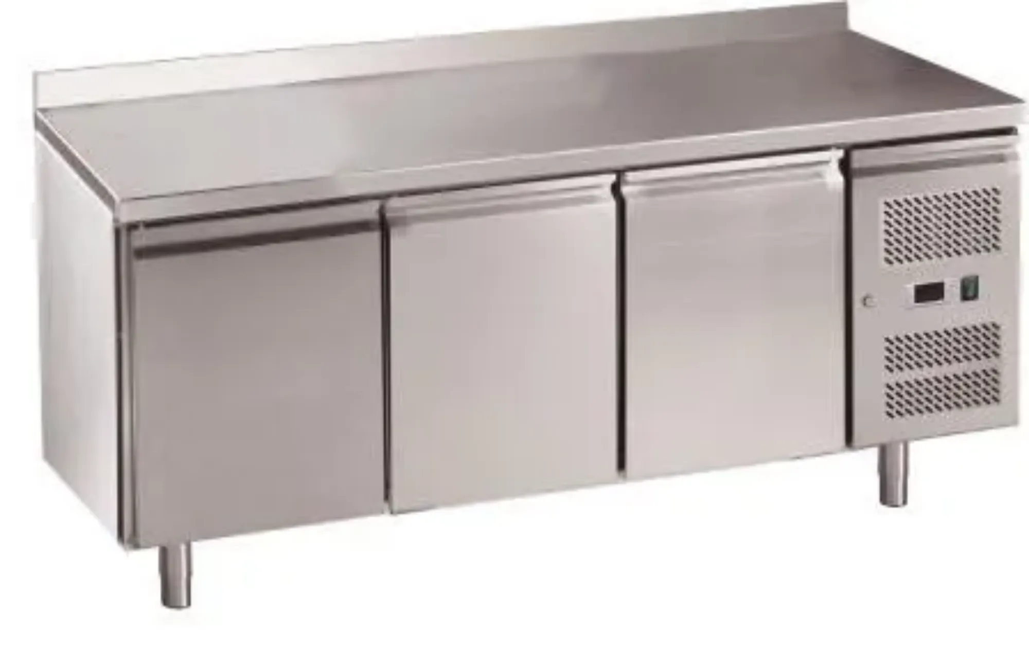 Picture of Chefsrange RC3HU 3 Door Fridge Counter With Rear Upturn & Castors - RC3HU