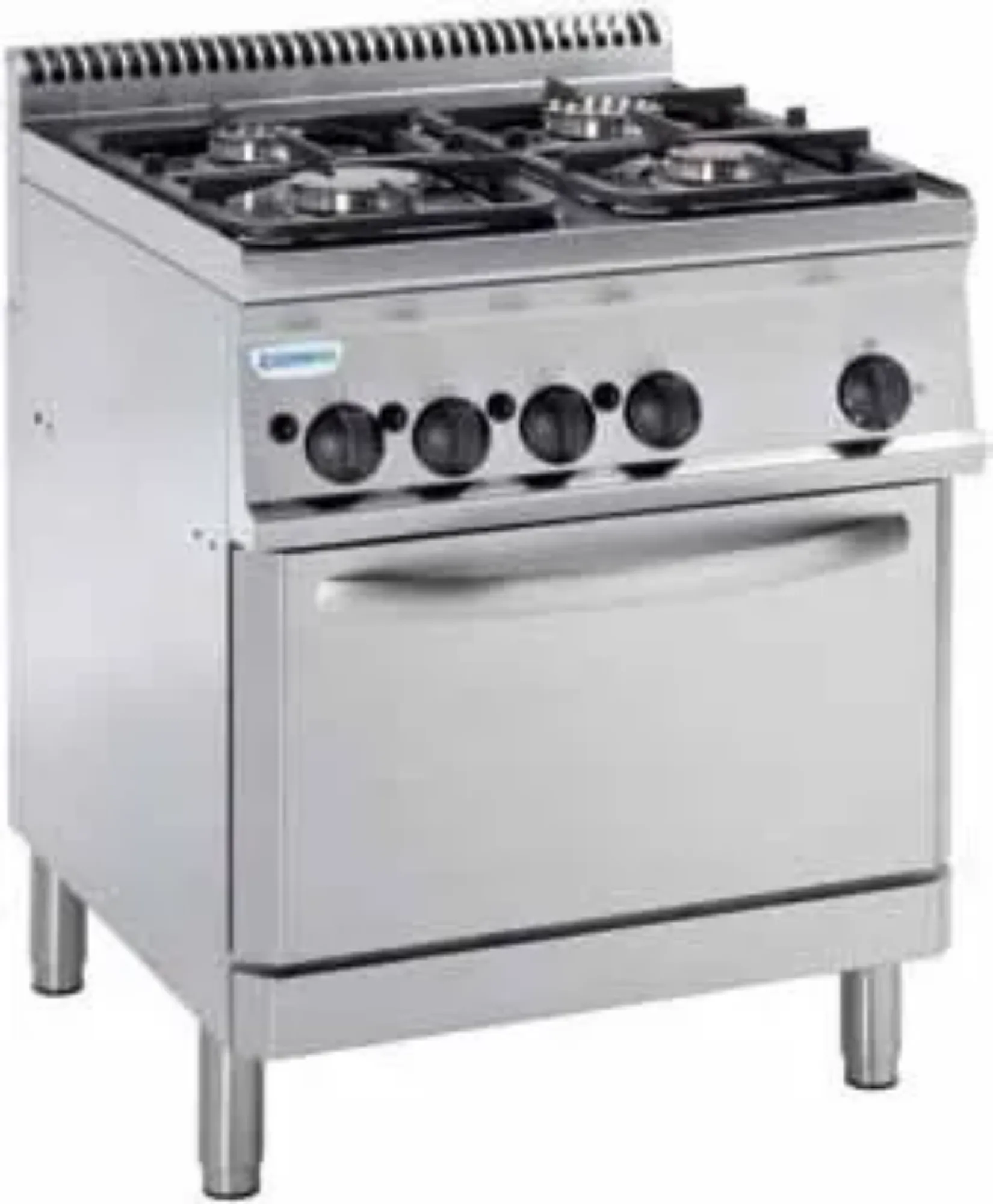 Picture of Tecnoinox PF70V7 Medium Duty 4 Burner Range With Electric Fan Oven - PF70V7