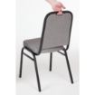 Picture of Bolero Square Back Banquet Chairs Black & Grey (Pack of 4) - DA602