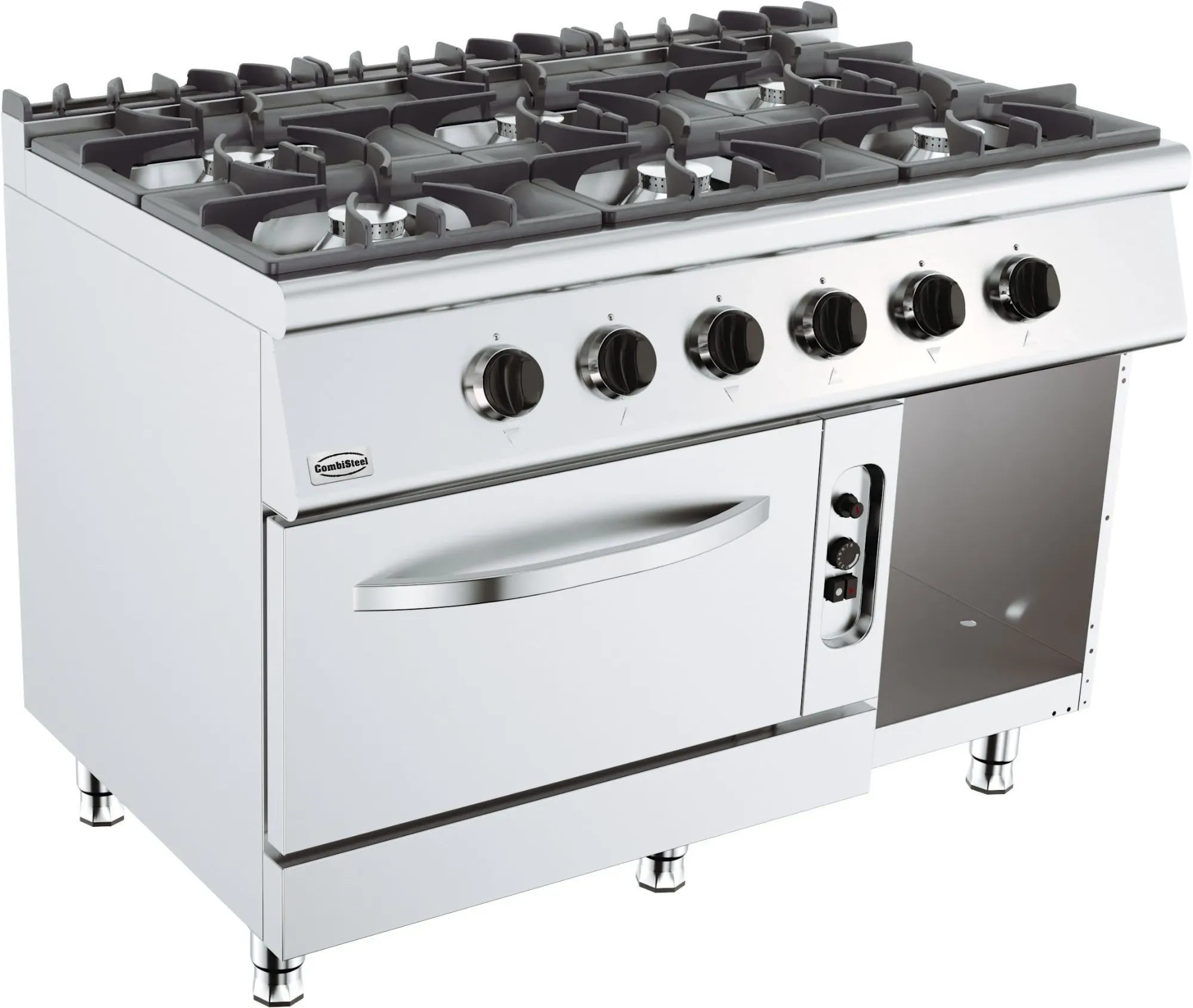 Picture of CombiSteel Base 700 Gas STOVE 6 BU WITH Gas OVEN - 7178.0420