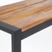 Picture of Bolero Acacia Wood and Steel Industrial Benches 1600mm (Pack of 2) - DS158