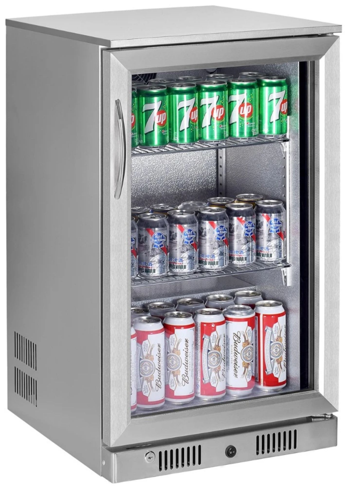 Picture of Sterling Pro Green SP1HC-STS Stainless Steel Single Door Bottle Cooler, 138 Litres - SP1HC-STS