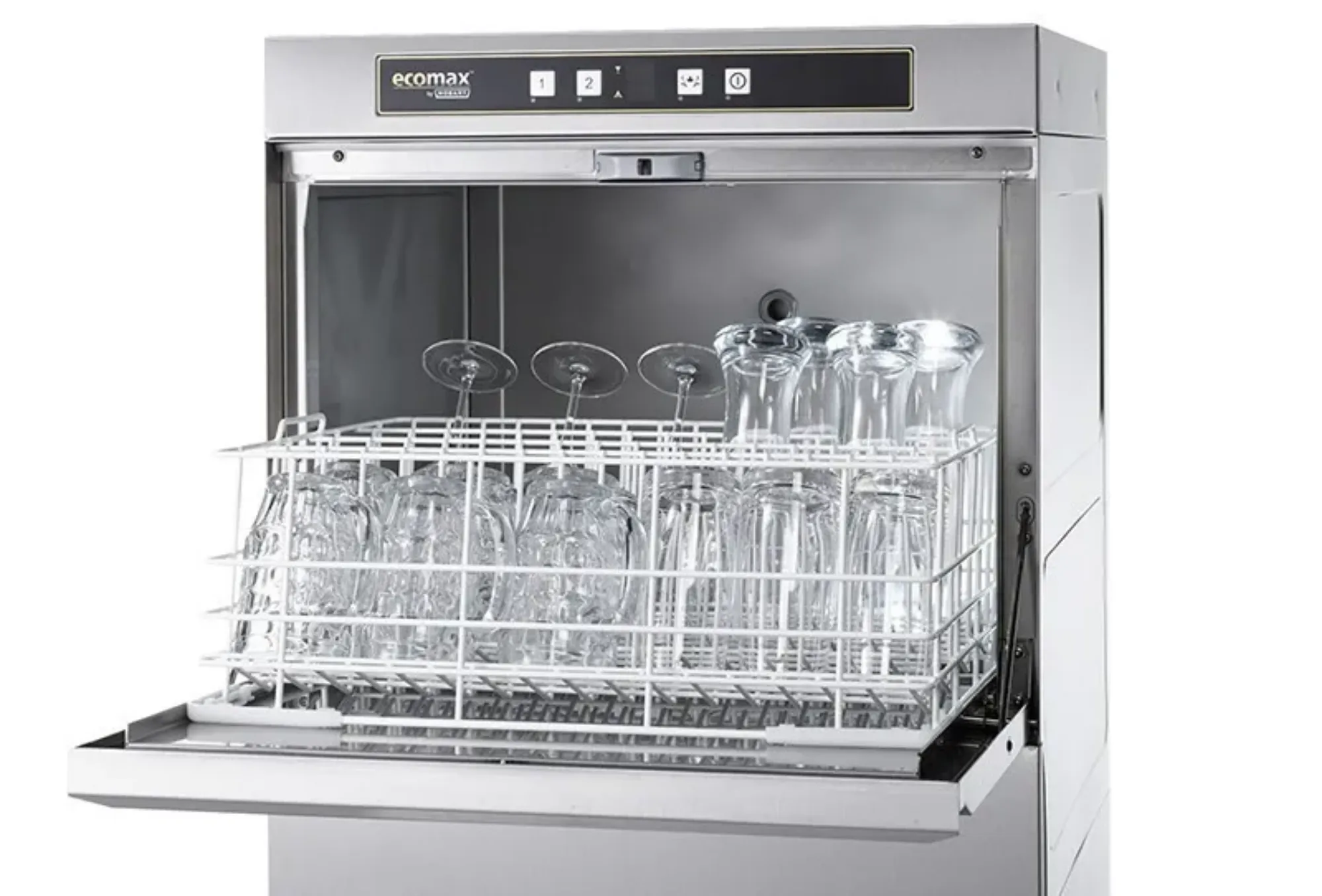 Picture of Hobart Ecomax G504SW-10B Undercounter Glasswasher WRAS Approved with Water Softener, 500mm Rack - G504SW-10B