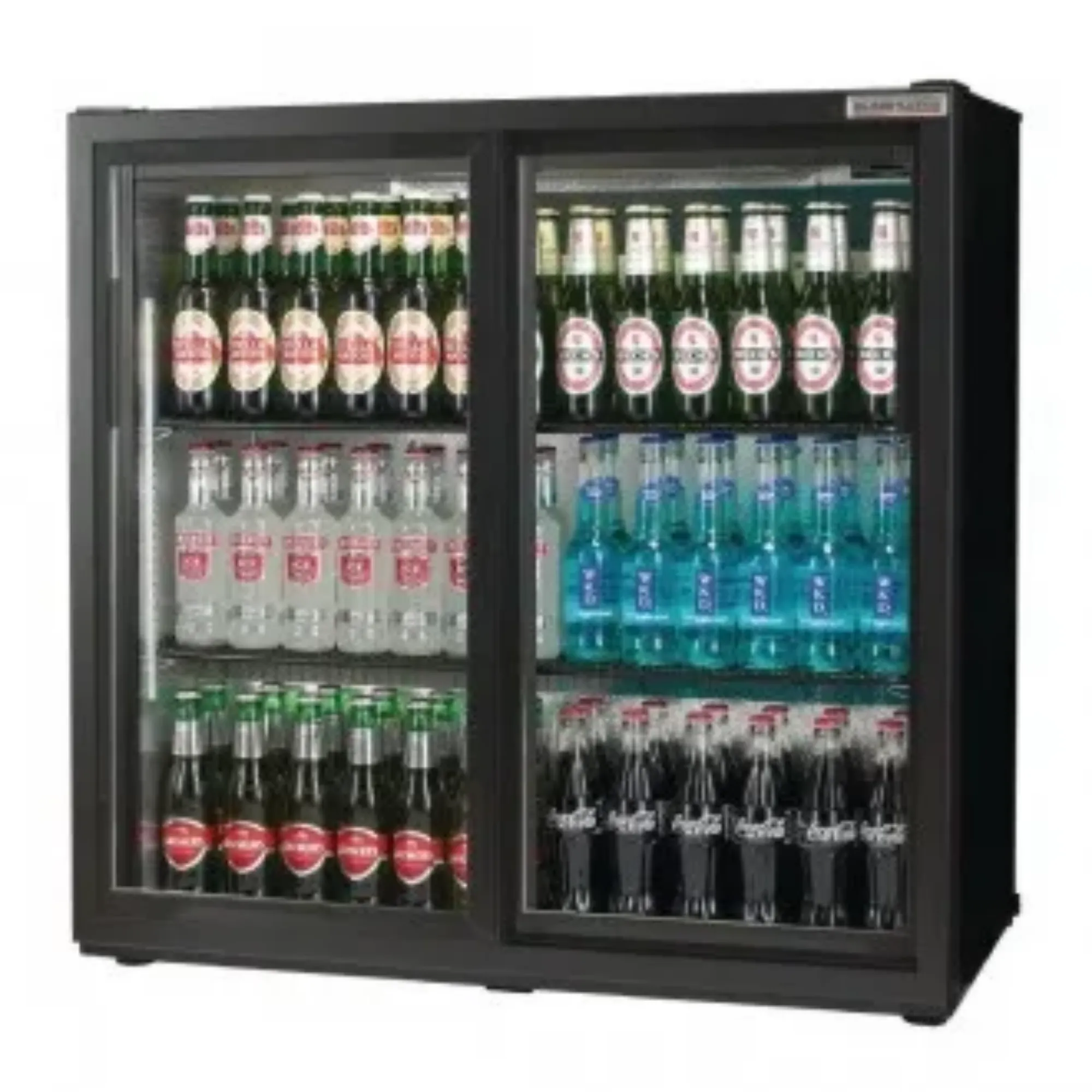Picture of Autonumis RQC10001 Maxi Black Sliding Double Door Bottle Cooler 252 Litres - RQC10001