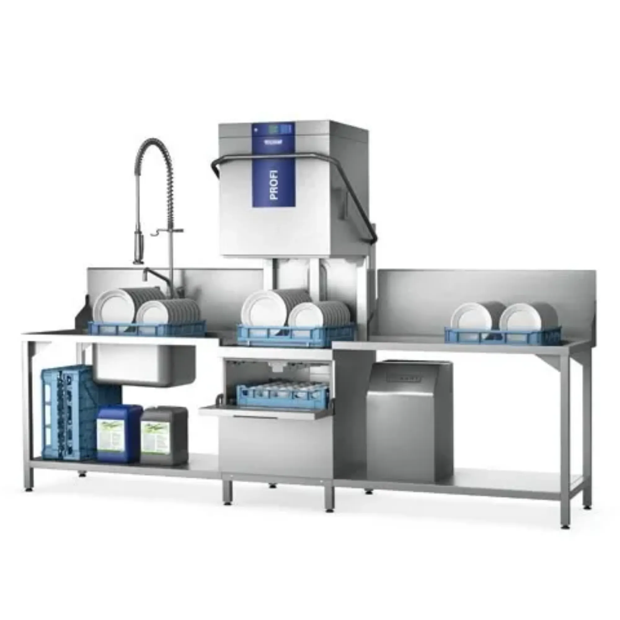 Picture of Hobart Profi TLWW-10A Two-Level Passthrough Dishwasher, WRAS Approved - TLWW-10A