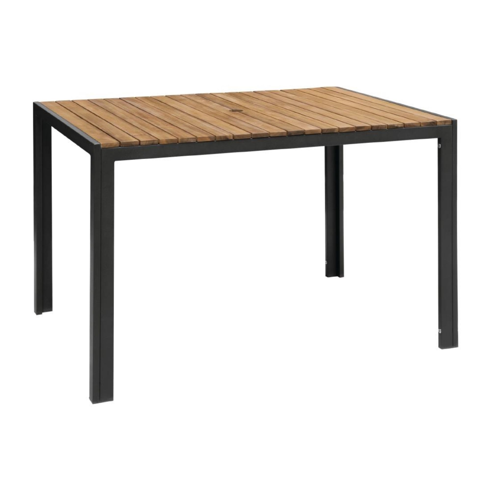 Picture of Bolero Acacia Wood and Steel Rectangular Table 1200mm - DS153