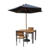 Picture of Bolero Acacia Wood and Steel Rectangular Table 1200mm - DS153