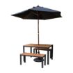 Picture of Bolero Acacia Wood and Steel Rectangular Table 1200mm - DS153