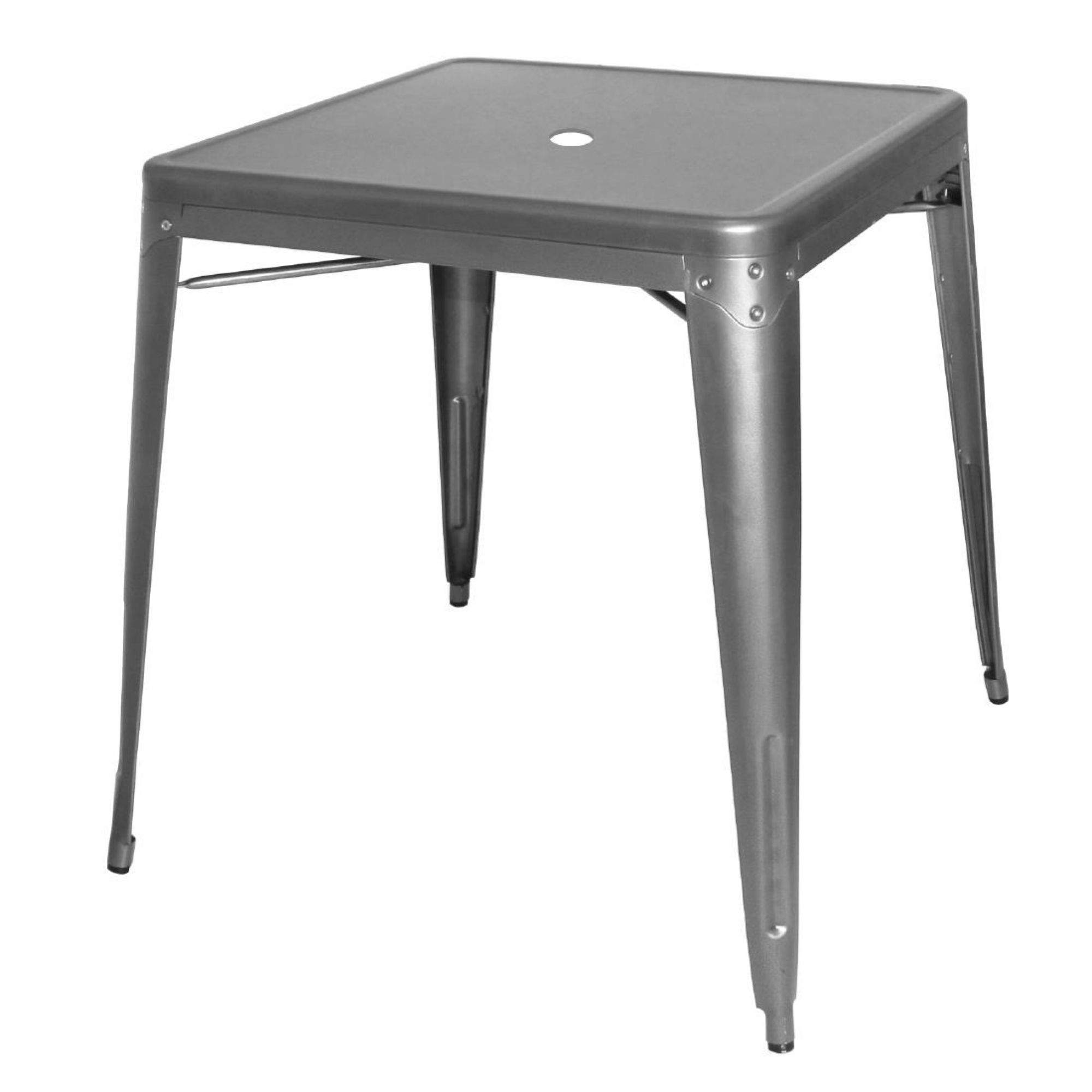 Picture of Bolero Bistro Square Steel Table Gun Metal 668mm - DM904