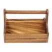 Picture of T&G Woodware Acacia Wood Condiment Basket with Handle - DL148