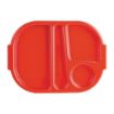 Picture of Olympia Kristallon Small Polycarbonate Compartment Food Trays Red 322mm - DL126