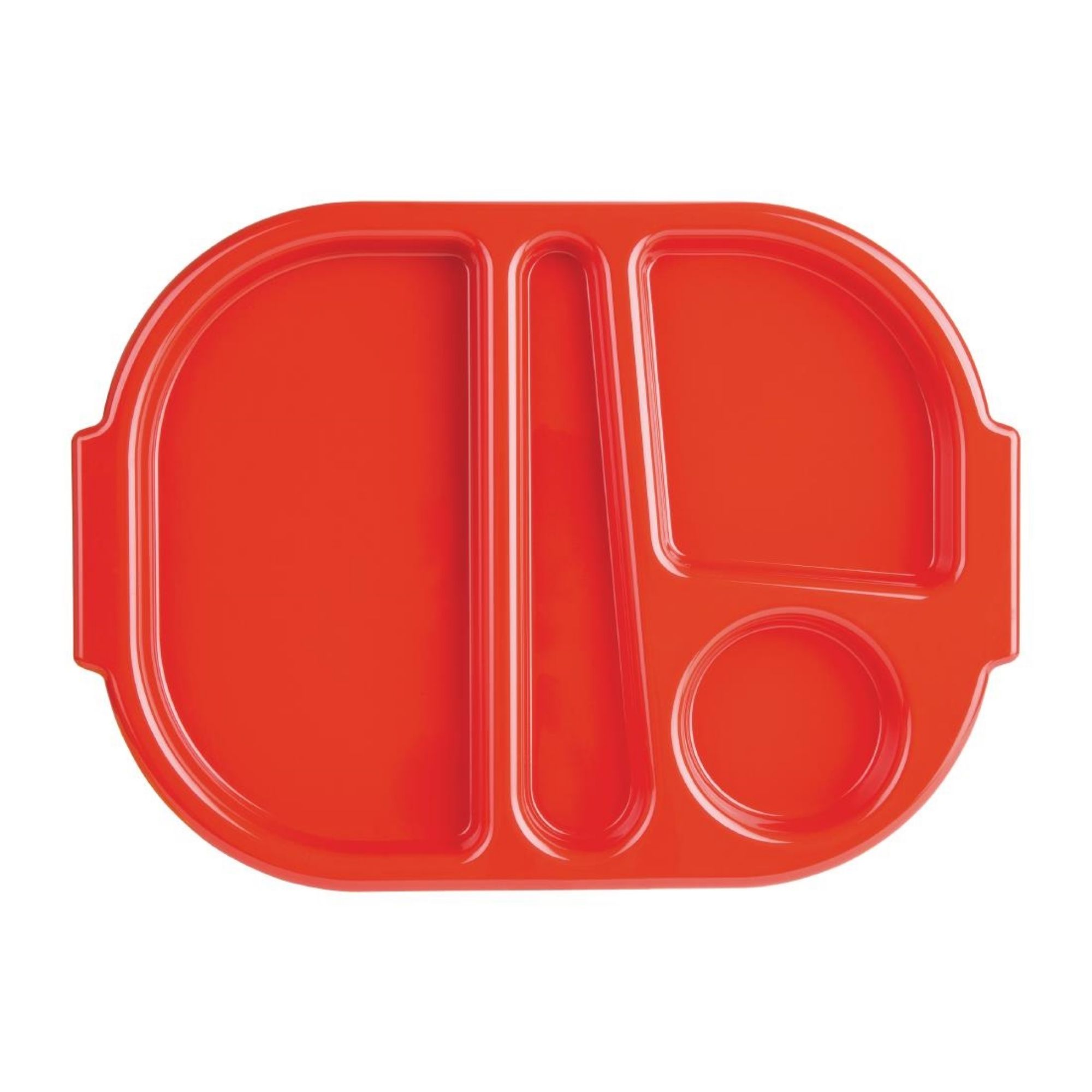 Picture of Olympia Kristallon Small Polycarbonate Compartment Food Trays Red 322mm - DL126