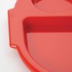 Picture of Olympia Kristallon Small Polycarbonate Compartment Food Trays Red 322mm - DL126