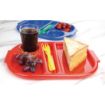 Picture of Olympia Kristallon Small Polycarbonate Compartment Food Trays Red 322mm - DL126