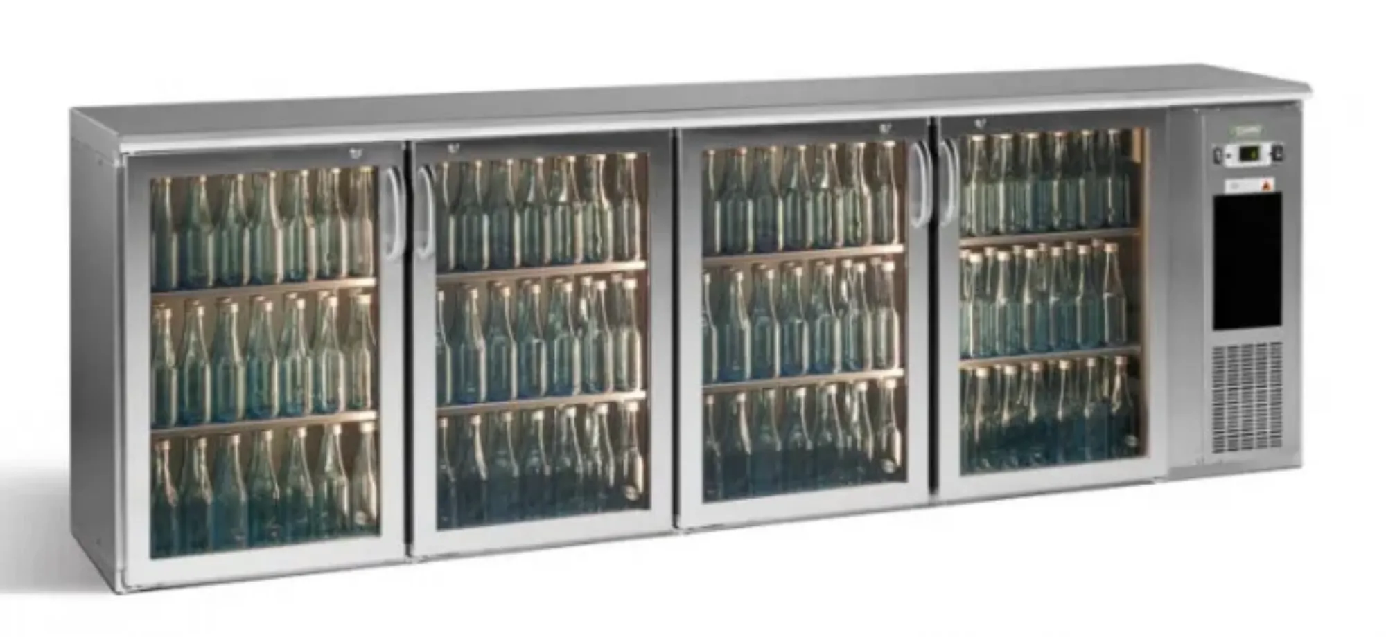 Picture of Gamko E3/2222GMUCS84 4 x Glass Door Under Counter Bottle Cooler 728 Litres - E3-2222GMUCS84