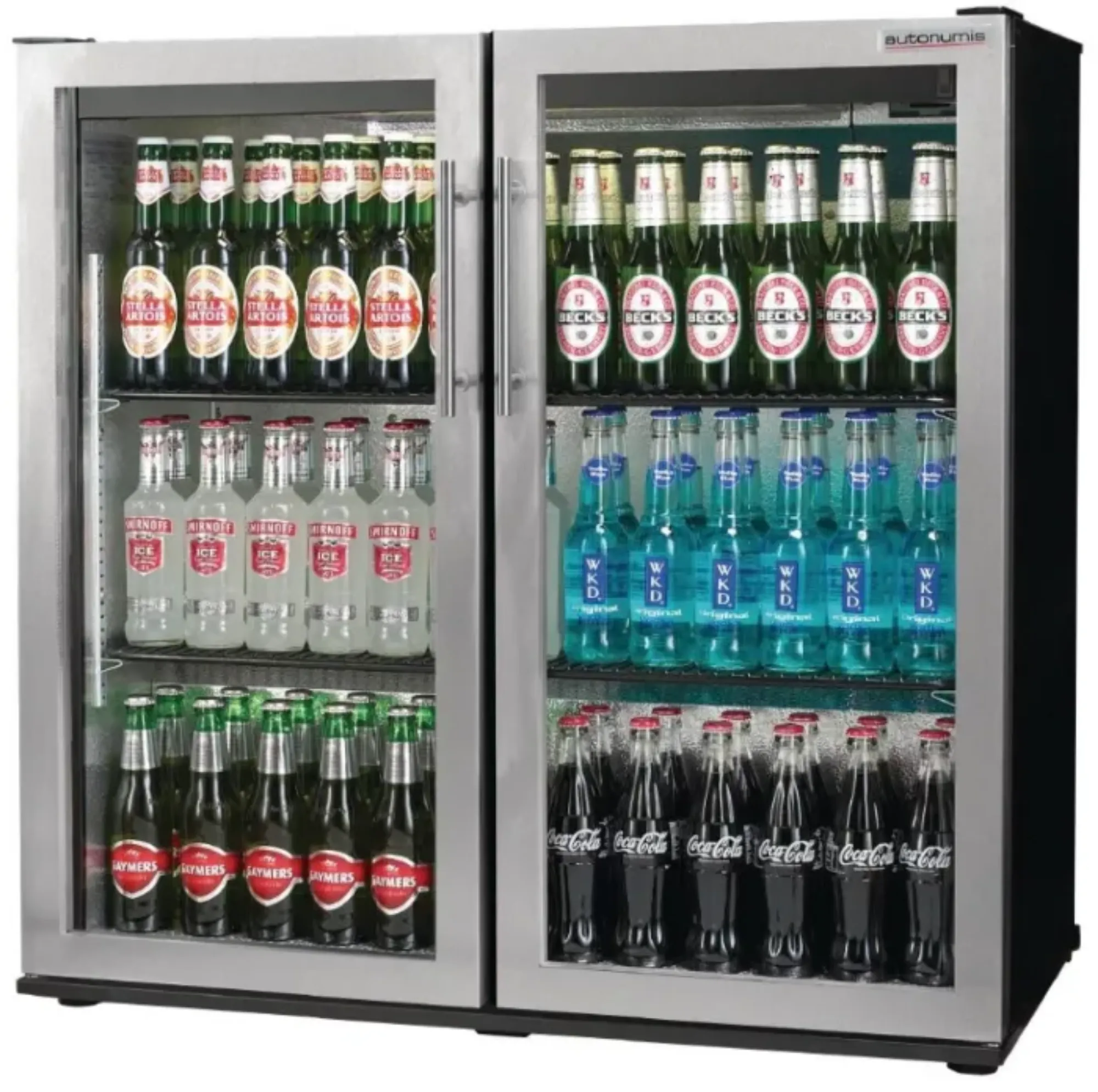Picture of Autonumis RPC00003 POPULAR Stainless Steel Surround Double Door Bottle Cooler - RPC00003
