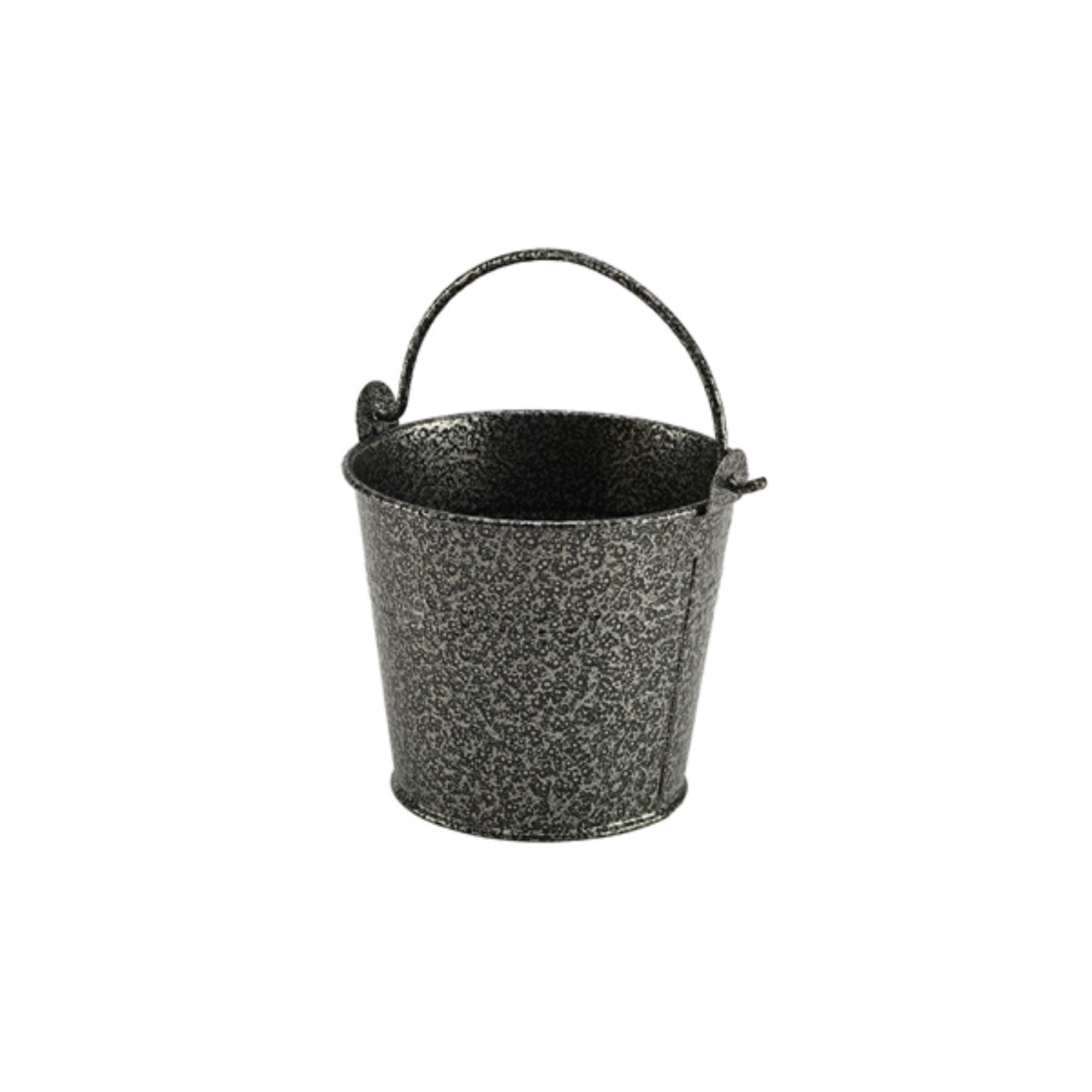 Picture of Galvanised Steel Hammered Serving Bucket 10cm Dia Silver - GSHB10S