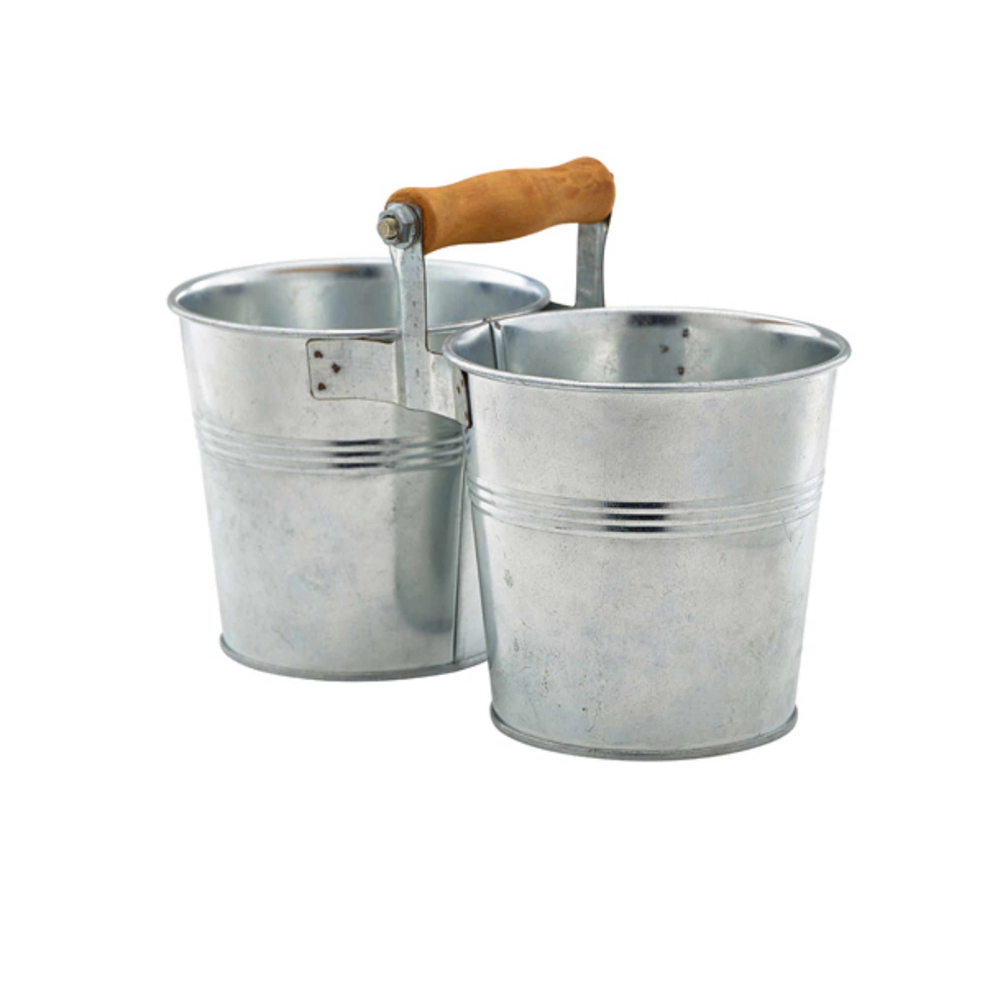 Picture of Galvanised Steel Combi Serving Buckets 12cm Dia - GSB12COM