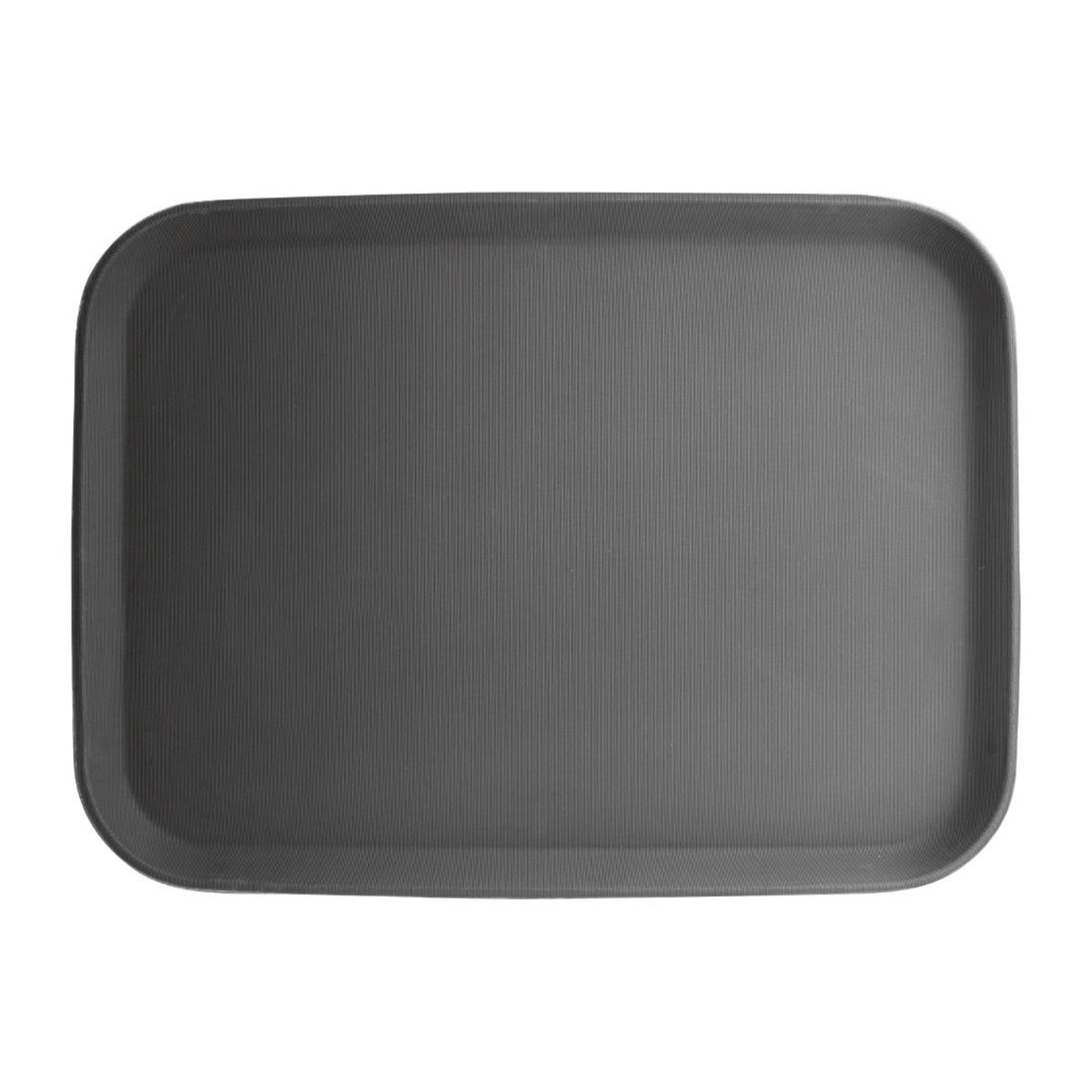 Picture of Olympia Kristallon Polypropylene Rectangular Non-Slip Tray Black 510mm - C560