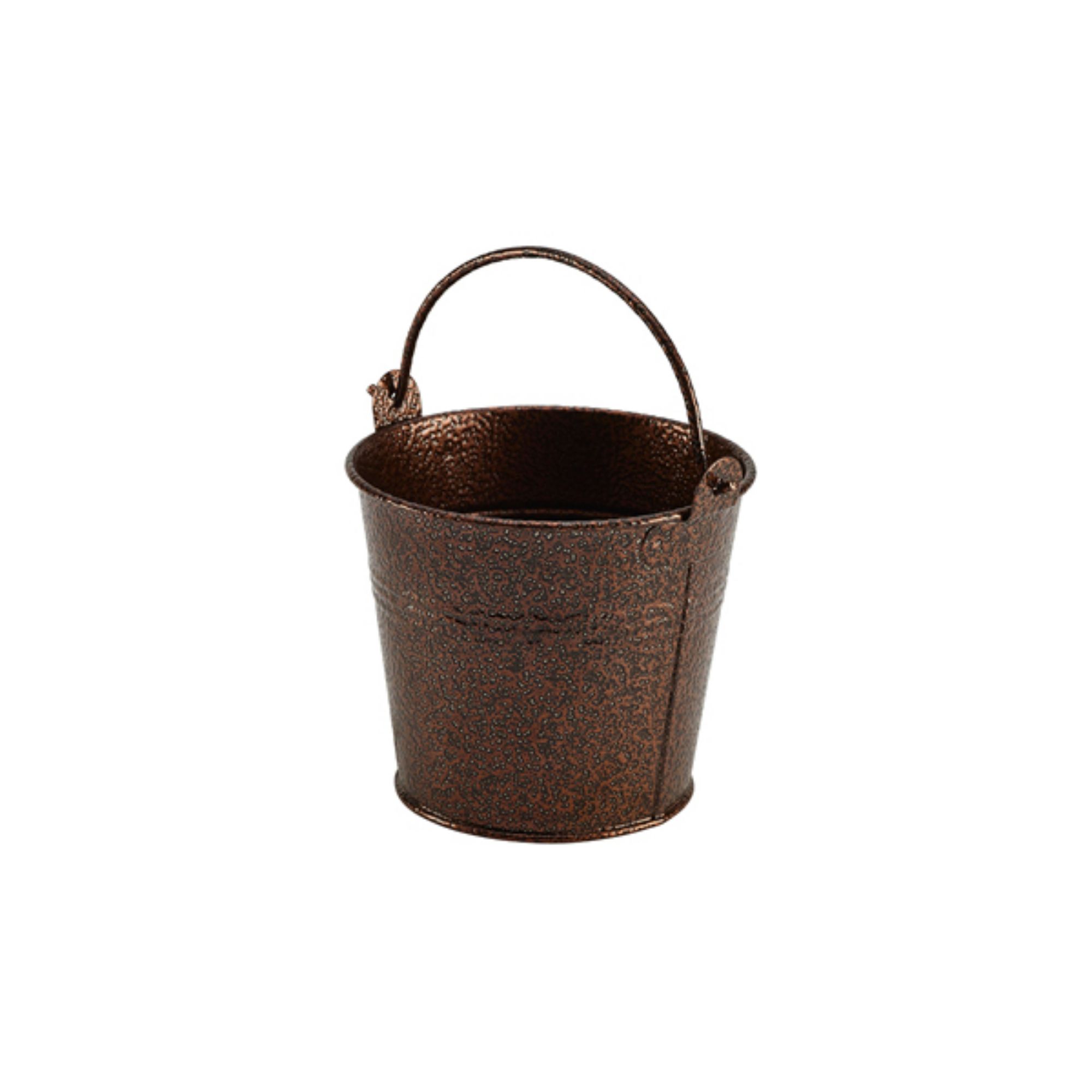 Picture of Galvanised Steel Hammered Serving Bucket 10cm Dia Copper - GSHB10C