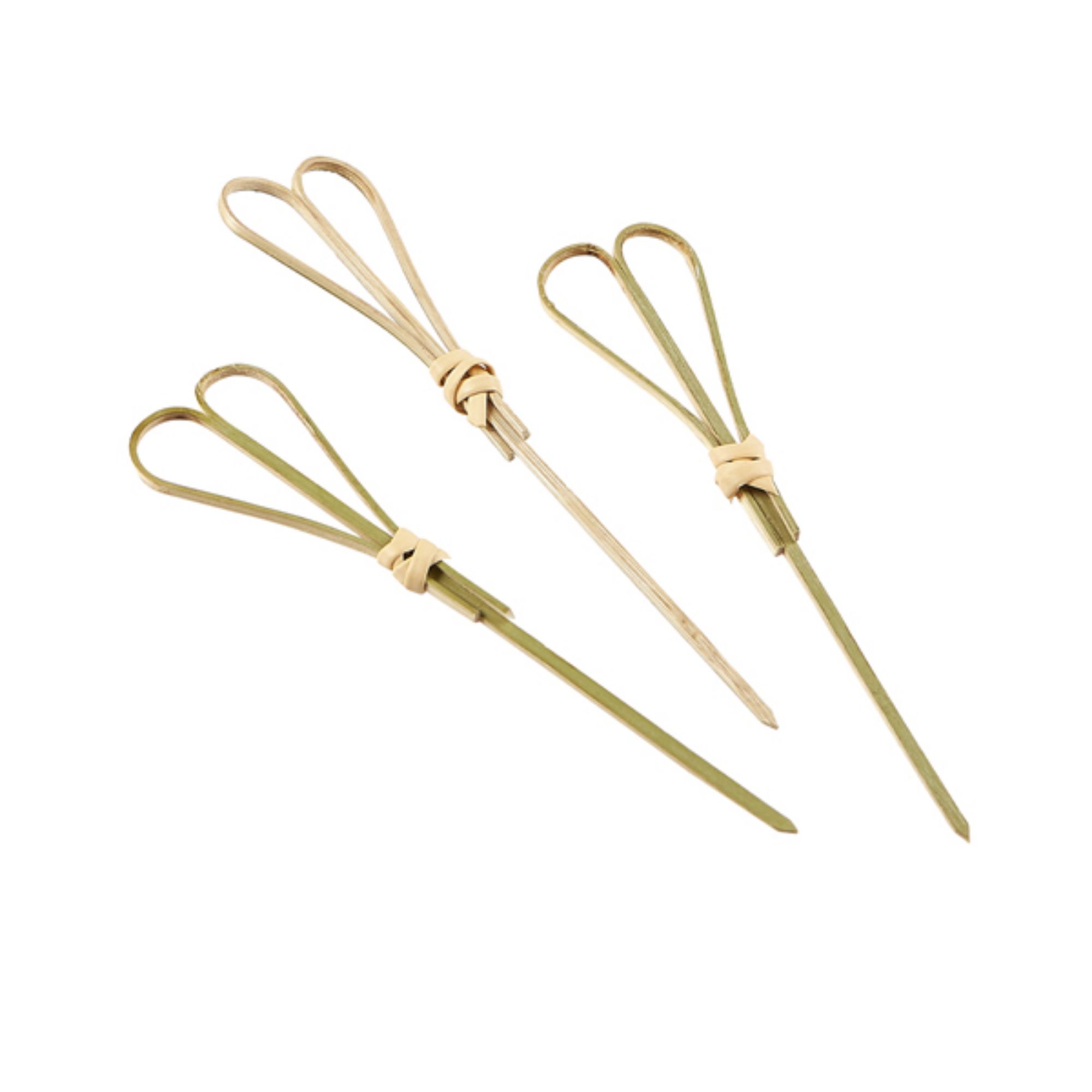 Picture of Bamboo Heart Shape Looped Wooden Skewers 12cm (100pcs) - BMBHS12