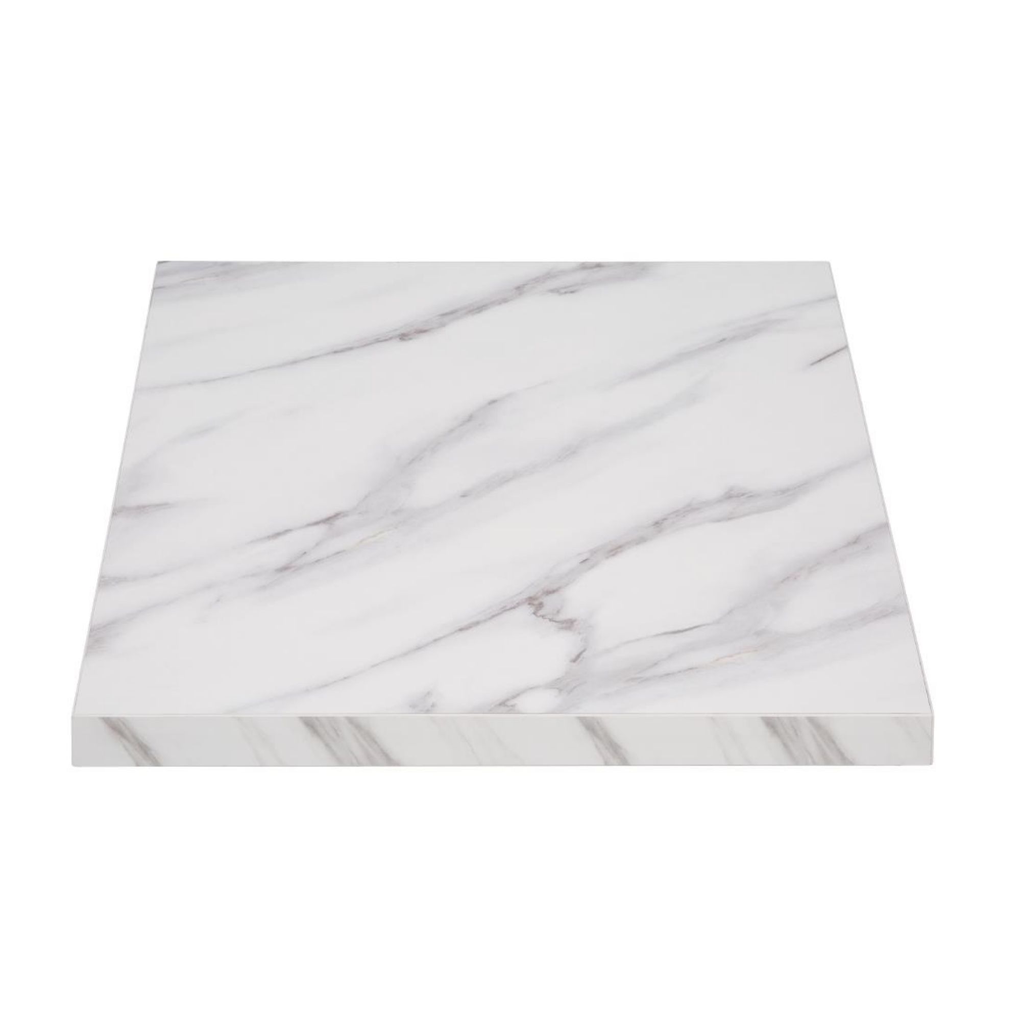 Picture of Bolero Pre-Drilled Square Table Top Marble Effect 600mm - DT444