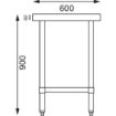 Picture of Vogue Stainless Steel Prep Table 1200mm - T376