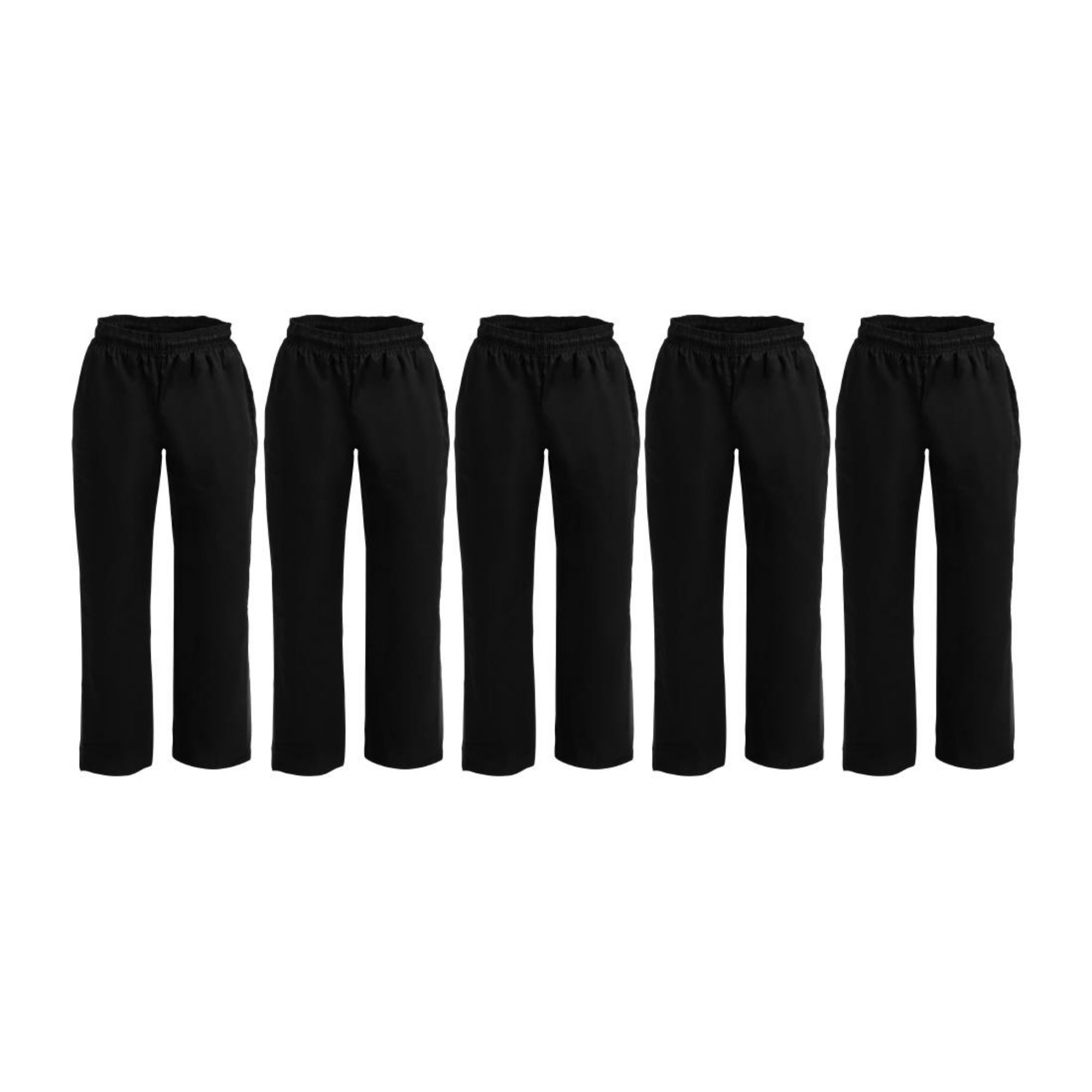 Picture of Whites Vegas Chef Trousers Polycotton Black S (5 Pack) - SA824