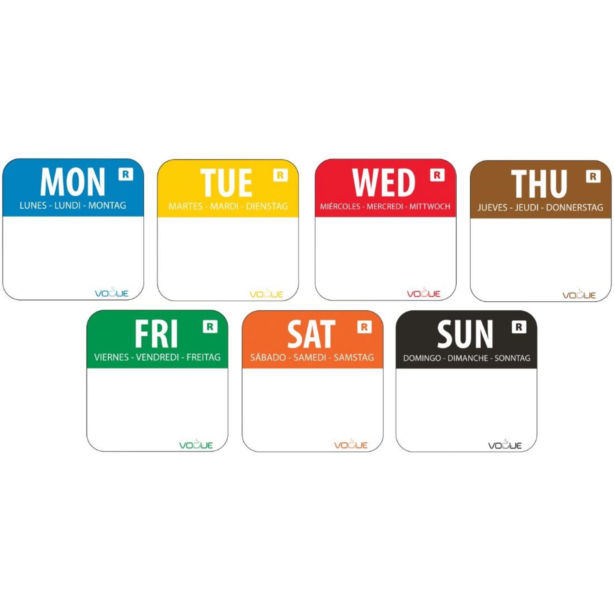 Picture of Vogue Removable Day of the Week Labels (7000 Pack) - S151