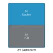 Picture of Vogue Stainless Steel 2/1 Gastronorm Tray 65mm - K802