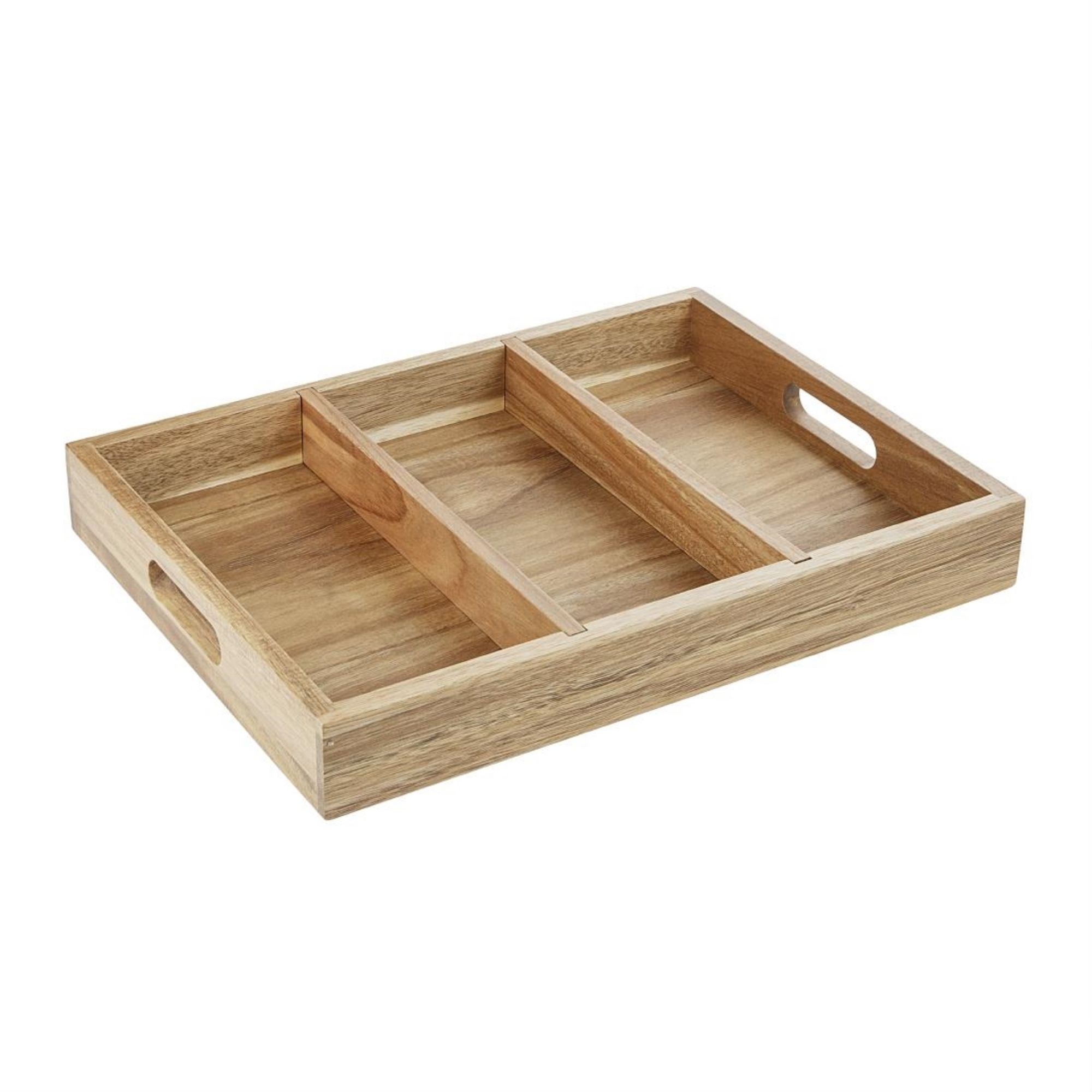Picture of Olympia 3 Section Cutlery Tray Acacia Wood - HX396
