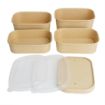 Picture of Fiesta Recyclable Paper Lids for Rectangular Containers (300 Pack) - HW624