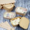Picture of Fiesta Recyclable Paper Lids for Rectangular Containers (300 Pack) - HW624