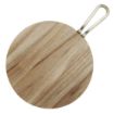 Picture of Olympia Round Paddle Board Acacia Wood With Metal Handle 505x356mm - HX390